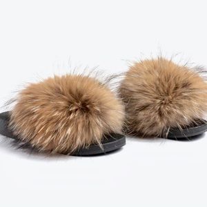 Raccoon Fur Slides